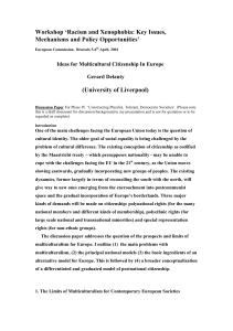 Ideas for Multicultural Citizenship in Europe