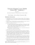 Constraint Technology (course 1DL023) Autumn 2008 – Assignment 1