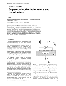 Superconductive bolometers and calorimeters