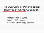 An Overview of Psychological Theories of Crime Causation
