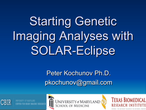 Starting Genetic Imaging Analyses with SOLAR