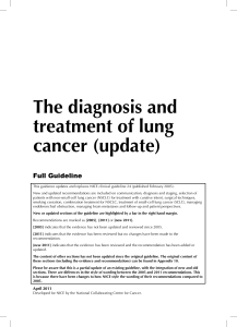 The diagnosis and treatment of lung cancer (update)