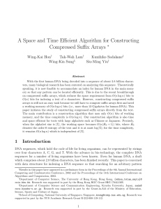 A Space and Time Efficient Algorithm for Constructing Compressed