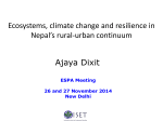 Ajaya Dixit - Ecosystems Services for Poverty Alleviation