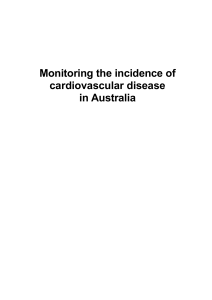Monitoring the incidence of cardiovascular disease in Australia (AIHW)