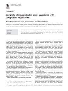 Complete atrioventricular block associated with toxoplasma