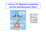 Lecture 19: Magnetic properties and the Nephelauxetic effect