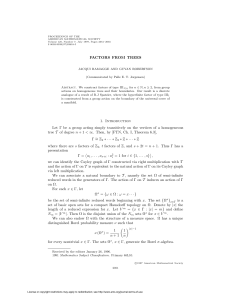 FACTORS FROM TREES 1. Introduction Let Γ be a group acting