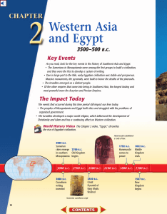Chapter 2: Western Asia and Egypt, 3500-500 BC