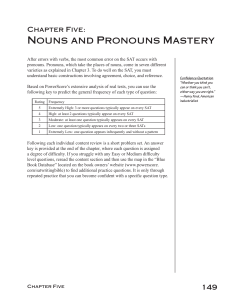 Nouns and Pronouns Mastery
