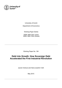 Debt into growth: How sovereign debt accelerated the first Industrial