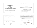 EIT Review S2012 Part 2 Dr. J. Mack CSUS Department of Chemistry
