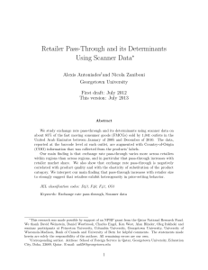 Retailer Pass-Through and its Determinants Using Scanner Data