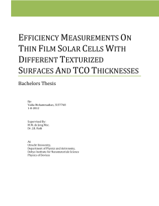 Efficiency Measurements On Thin Film Solar Cells With Different