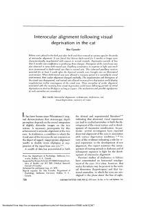 Interocular alignment following visual deprivation in the cat.