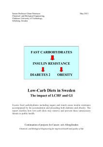 Low-Carb Diets in Sweden - Chalmers Publication Library