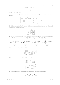 E1.1 Circuit Analysis Problem Sheet 1