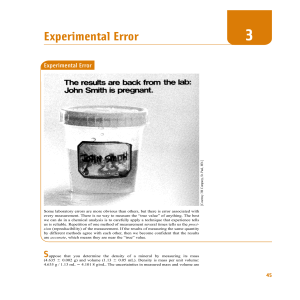 Experimental Error 3