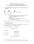 Writing a Summary using an IVF Statement and Informal Outline (IO)