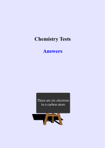 Dr David`s Chemistry Test Answers