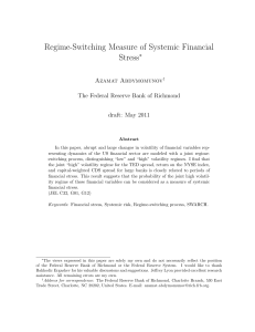 Regime-Switching Measure of Systemic Financial Stress
