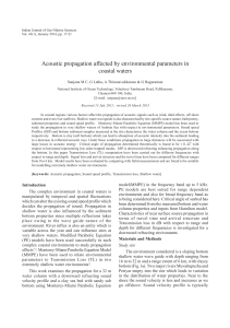 Acoustic propagation affected by environmental parameters in