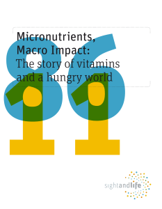 Micronutrients, Macro Impact: The story of vitamins
