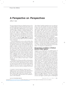A Perspective on Perspectives