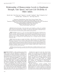 Relationship of Homocysteine Levels to Quadriceps Strength, Gait
