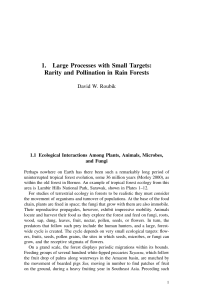 1. Large Processes with Small Targets: Rarity and Pollination in