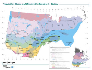 Vegetation Zones and Bioclimatic Domains in Québec