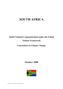 SOUTH AFRICA - Initial National Communication under the