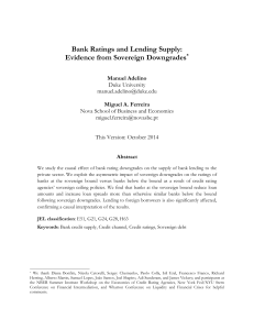 Bank Ratings and Lending Supply: Evidence from Sovereign