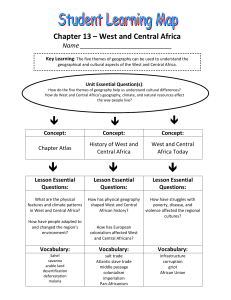 West and Central Africa Today LESSON ESSENTIAL QUESTIONS