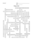 Ecology Crossword