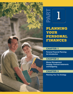 Planning Your Personal Finances