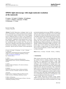 SPDM: light microscopy with single