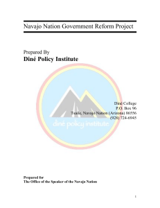 Navajo Nation Government Reform Project Diné