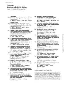 Contents: The Journal of Cell Biology