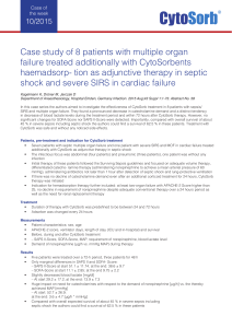 Case study of 8 patients with multiple organ failure