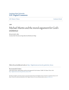 Michael Martin and the moral argument for God`s existence