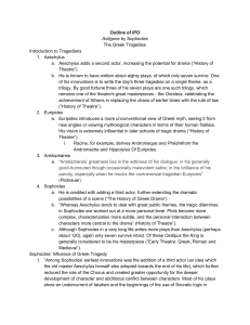 Outline of IPO Antigone​ by Sophocles The Greek Tragedies