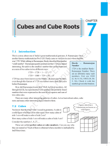 Cube and Cube Roots