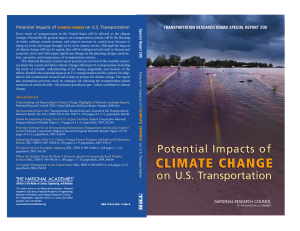 The Potential Impacts of Climate Change on US Transportation