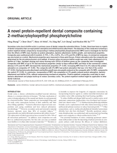 A novel protein-repellent dental composite containing 2