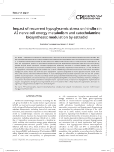 Impact of recurrent hypoglycemic stress on hindbrain A2 nerve cell