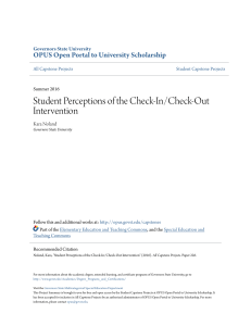 Student Perceptions of the Check-In/Check-Out Intervention