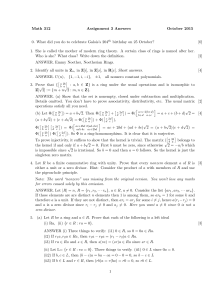Math 312 Assignment 3 Answers October 2015 0. What did you do