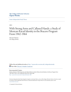 With Strong Arms and Callused Hands: a Study of Mexican Racial