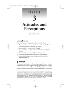 Attitudes and Perceptions - Leadership/Management/Administration